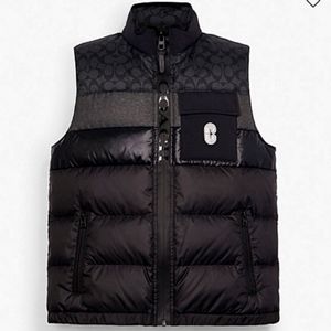Coach Men's XL Puff Down Signature Vest